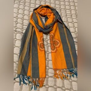 4 for $10! Elegant Orange and Blue Scarf